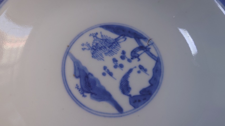 古玩陶瓷青花福祿壽三星人物紋碗真品鑒賞圖