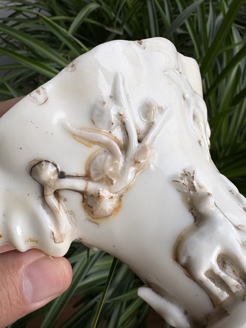古玩陶瓷鶴鹿同春杯真品鑒賞圖