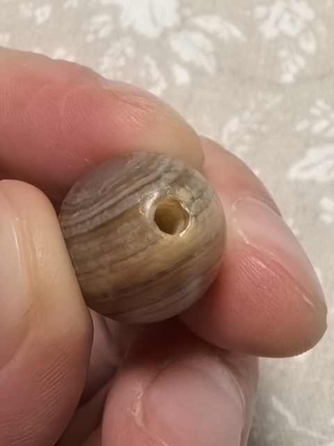 古玩玉器纏絲瑪瑙珠真品鑒賞圖