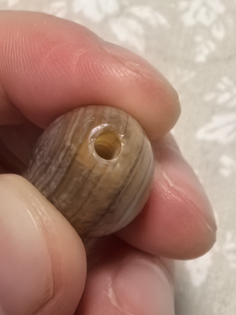 古玩玉器纏絲瑪瑙珠真品鑒賞圖