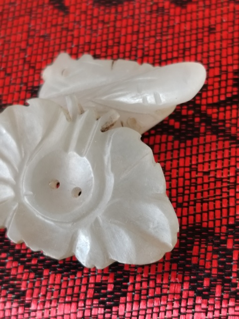 古玩玉器和田玉“壽星帽花”+蝴蝶帽花片拍賣，當前價格299元