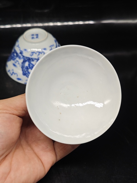 古玩陶瓷龍紋青花三才蓋杯拍賣,當前價格6800元