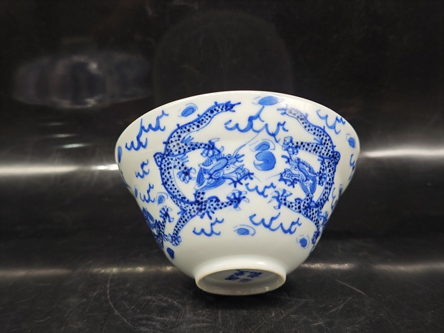 古玩陶瓷龍紋青花三才蓋杯拍賣,當前價格6800元