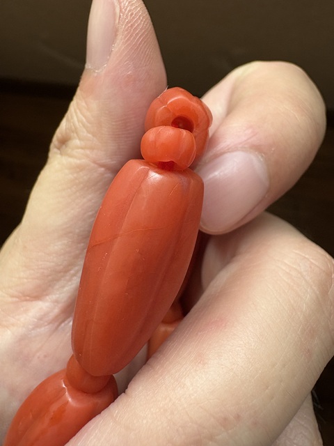古玩玉器天然南紅手串真品鑒賞圖