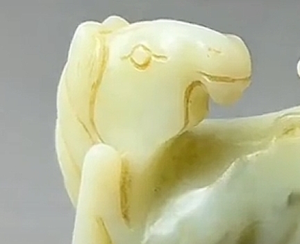 古玩玉器和田玉雕“馬上封侯”擺件真品鑒賞圖
