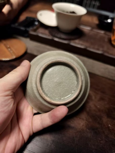 古玩陶瓷南宋·青釉洗 真品鑒賞圖