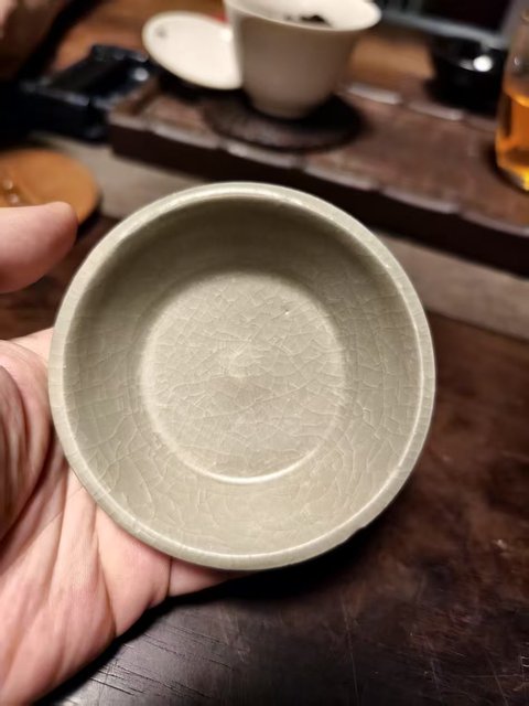 古玩陶瓷南宋·青釉洗 真品鑒賞圖
