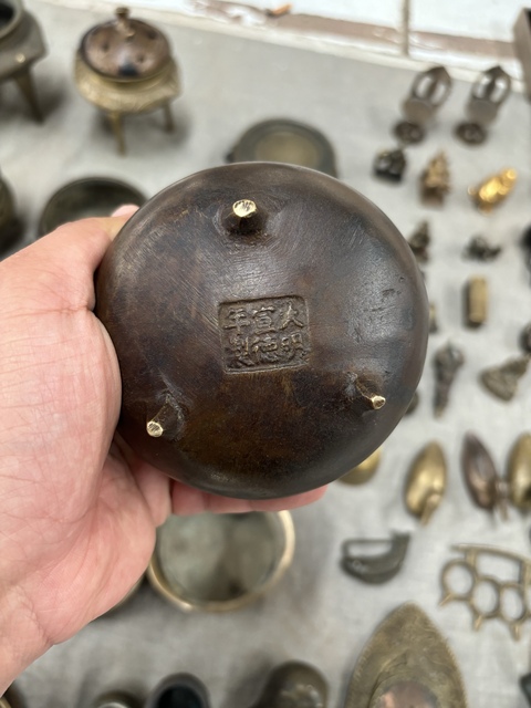 古玩銅器沖天耳爐真品鑒賞圖