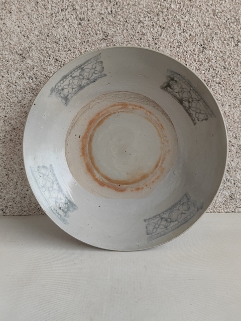 古玩陶瓷青花花卉紋盤拍賣,當前價格850元