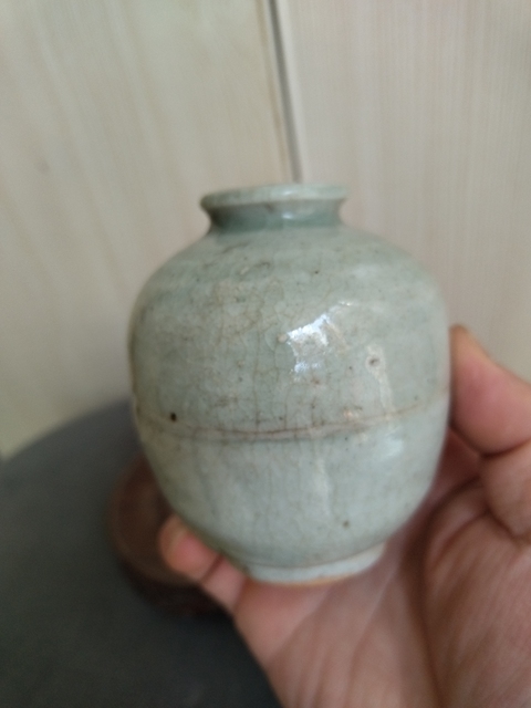 古玩陶瓷龍泉青瓷水盂拍賣,當前價格688元