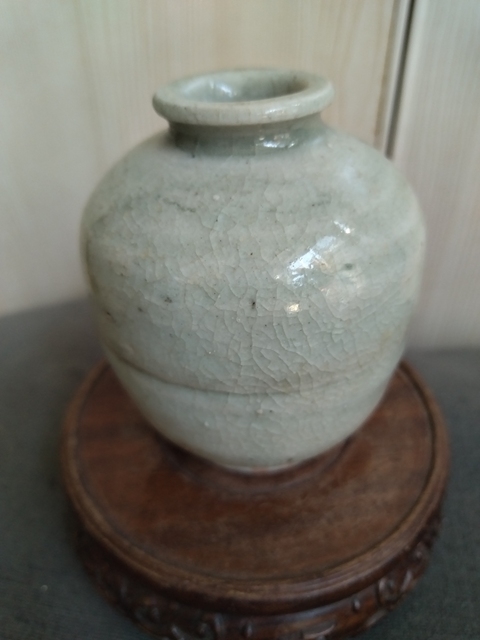 古玩陶瓷龍泉青瓷水盂拍賣,當前價格688元