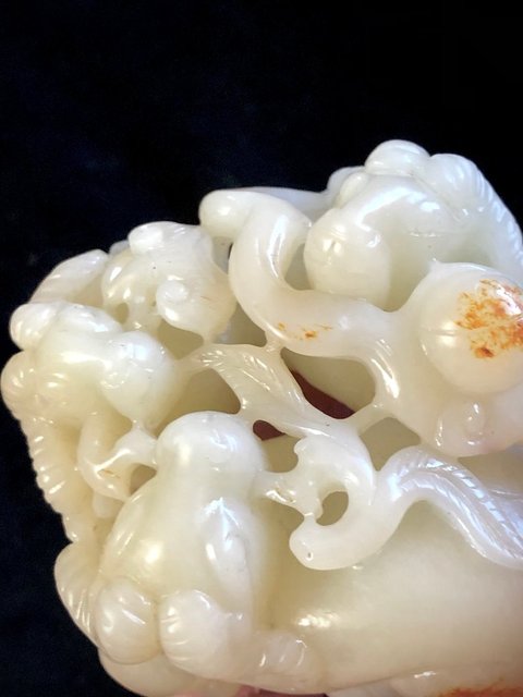 古玩玉器和田玉雕“三陽開泰”擺件真品鑒賞圖
