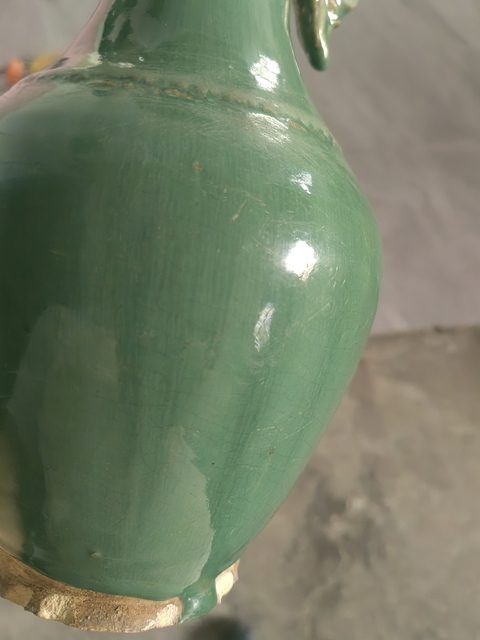 古玩陶瓷鈞釉花口瓶真品鑒賞圖