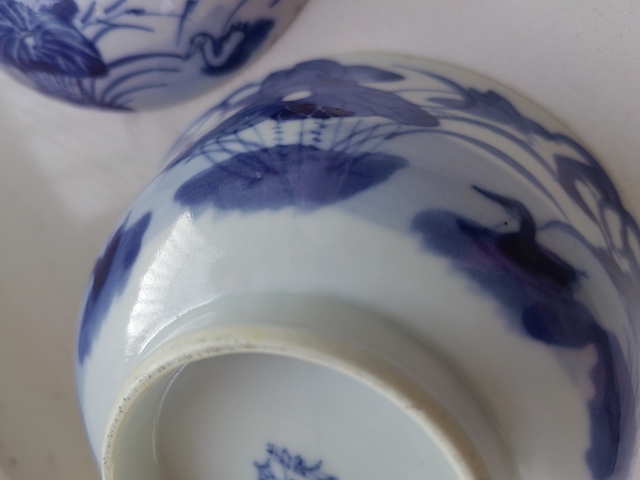 古玩陶瓷青花蓋碗真品鑒賞圖