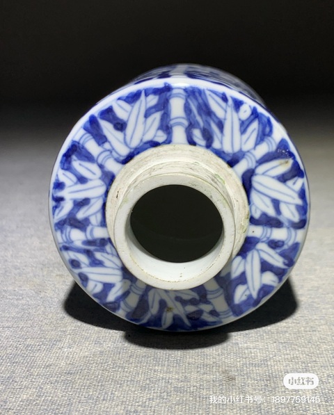 古玩陶瓷青花留白竹報平安圖茶葉罐拍賣，當前價格4800元