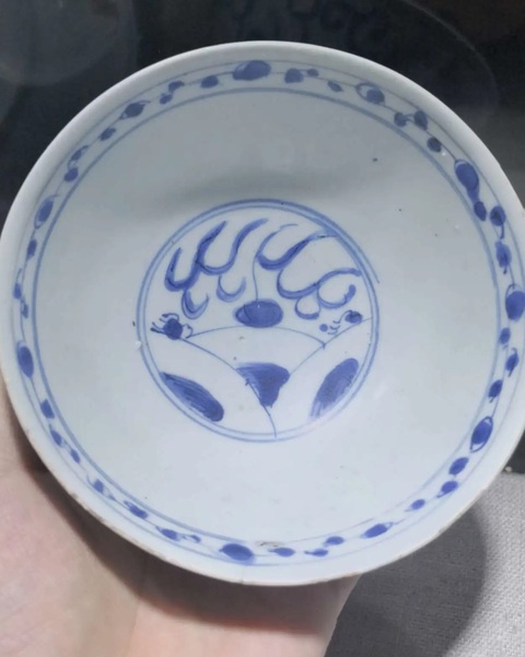 古玩陶瓷青花趕珠龍紋茶碗拍賣,當前價格4800元