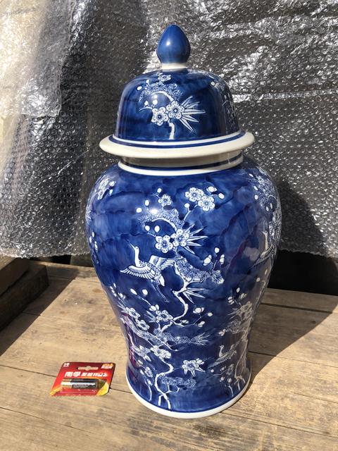 古玩陶瓷【超大尺寸】創(chuàng)匯.青花將軍罐拍賣,當(dāng)前價(jià)格550元