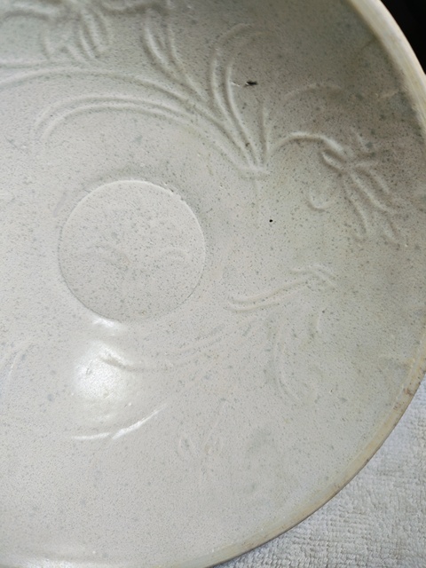 古玩陶瓷青白釉花卉紋面包碗拍賣,當前價格860元