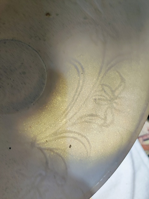 古玩陶瓷青白釉花卉紋面包碗拍賣,當前價格860元