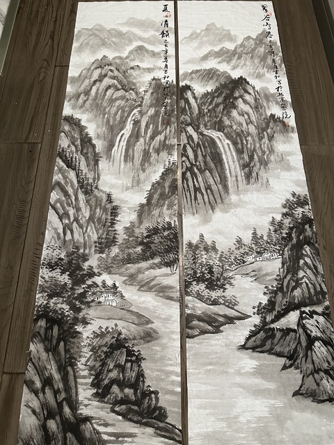 古玩字畫郝吉和山水拍賣，當(dāng)前價(jià)格56000元
