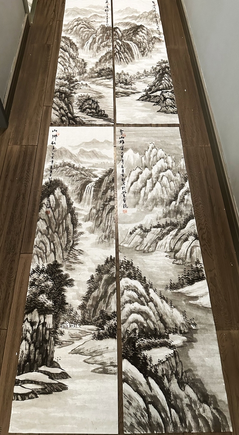 古玩字畫郝吉和山水拍賣，當(dāng)前價(jià)格56000元