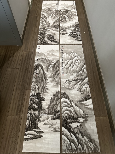 古玩字畫郝吉和山水拍賣，當(dāng)前價(jià)格56000元