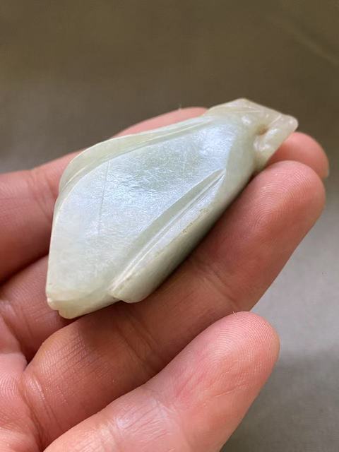 古玩玉器(一口價放漏)清代翡翠雕“瓜果墜”拍賣,當前價格4500元