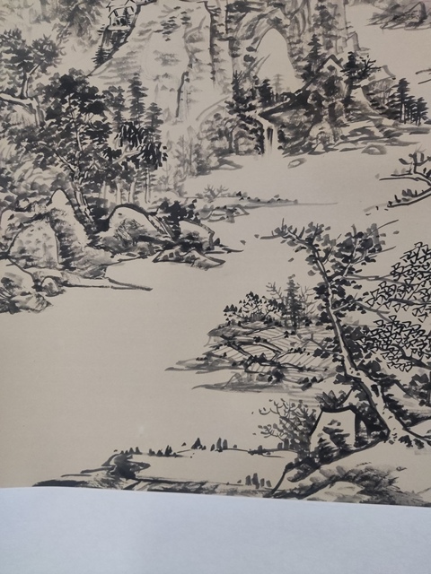 古玩字畫手工精裱名家李逸野山水拍賣，當前價格1288元