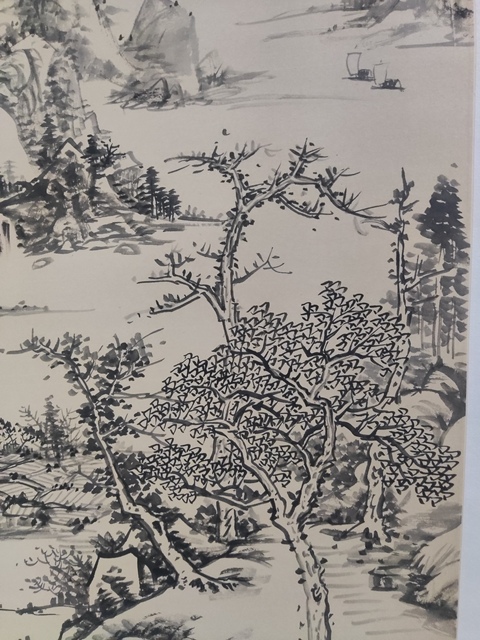古玩字畫手工精裱名家李逸野山水拍賣，當前價格1288元