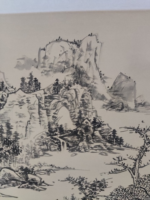 古玩字畫手工精裱名家李逸野山水拍賣，當前價格1288元