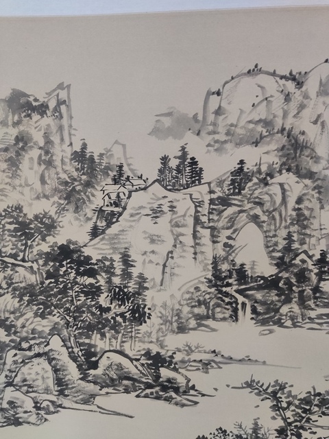 古玩字畫手工精裱名家李逸野山水拍賣，當前價格1288元