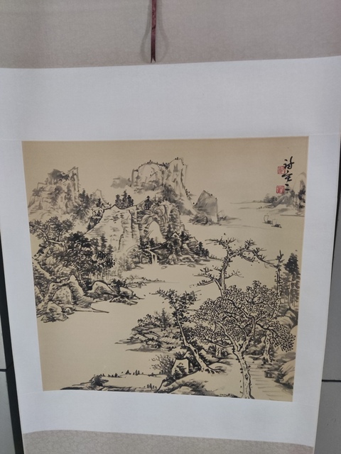 古玩字畫手工精裱名家李逸野山水拍賣，當前價格1288元