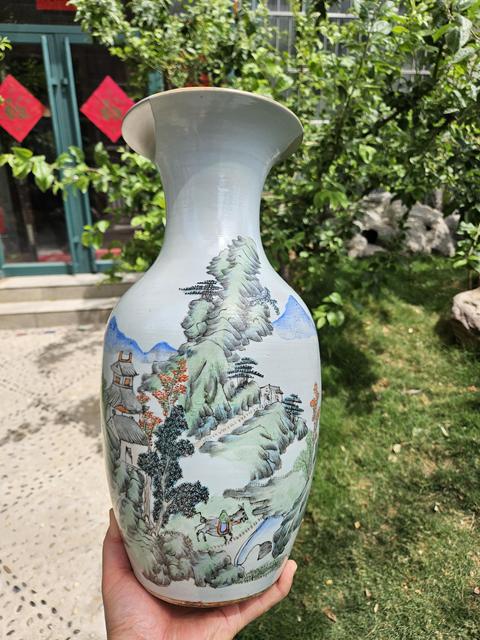 古玩陶瓷粉彩瓶真品鑒賞圖