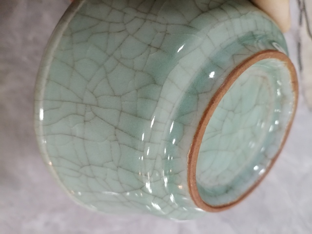 古玩陶瓷清代?綠哥釉碗拍賣,當前價格2288元