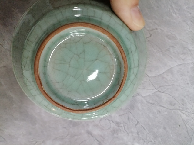 古玩陶瓷清代?綠哥釉碗拍賣,當前價格2288元