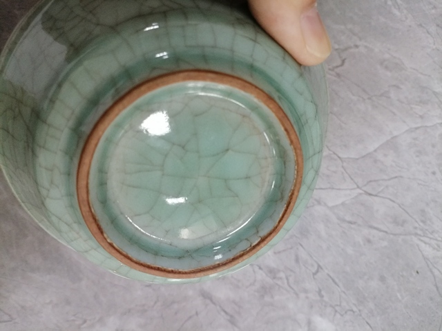 古玩陶瓷清代?綠哥釉碗拍賣,當前價格2288元