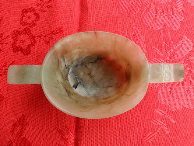 古玩玉器仿古地方玉杯真品鑒賞圖