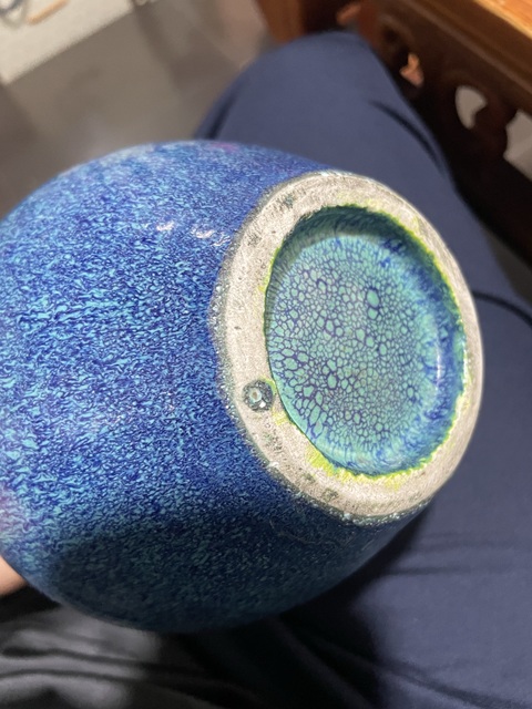 古玩陶瓷爐鈞釉葫蘆瓶真品鑒賞圖