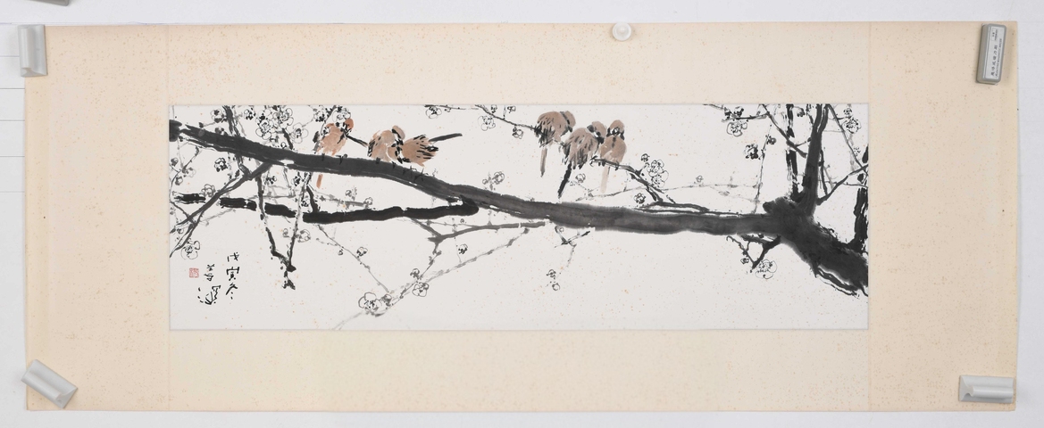 古玩字畫楊善深花鳥真品鑒賞圖