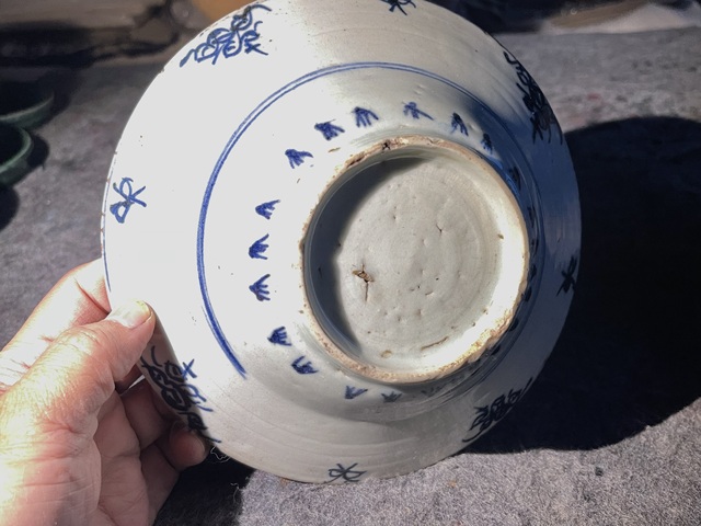 古玩陶瓷清康熙.青花花卉紋折腰碗拍賣,當前價格368元