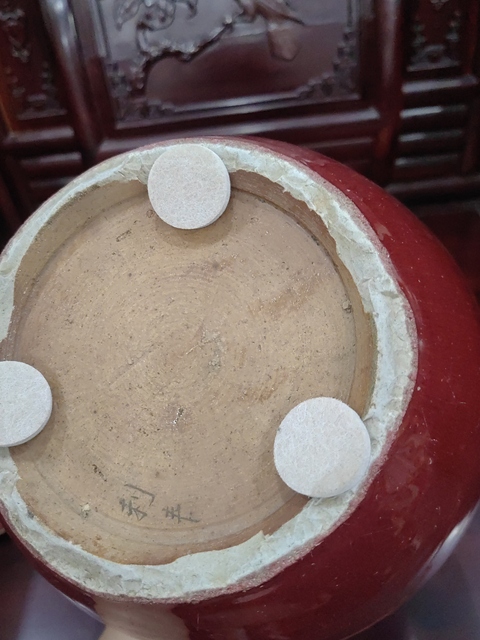 古玩陶瓷乾隆窯變紅釉西瓜罐拍賣，當前價格23000元