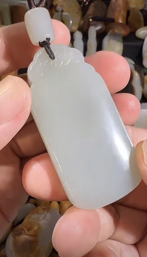 古玩玉器白玉無事牌真品鑒賞圖