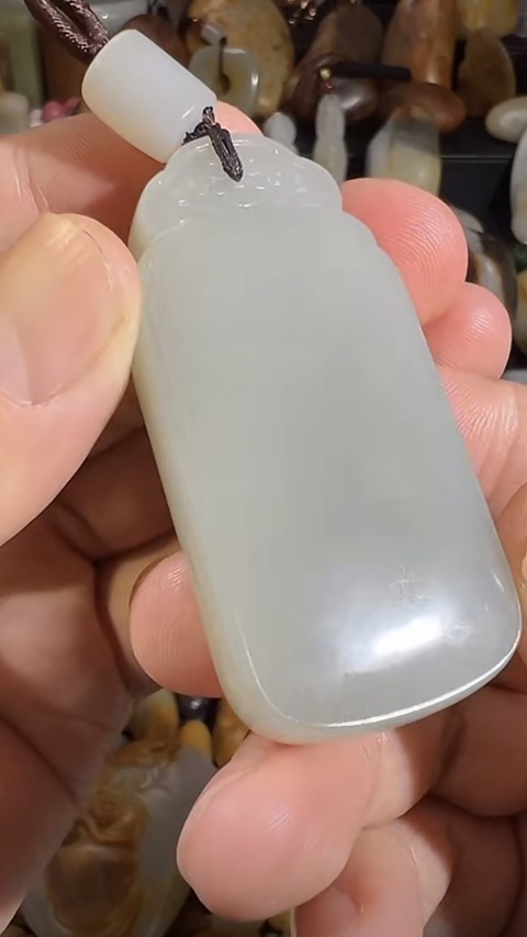 古玩玉器白玉無事牌真品鑒賞圖