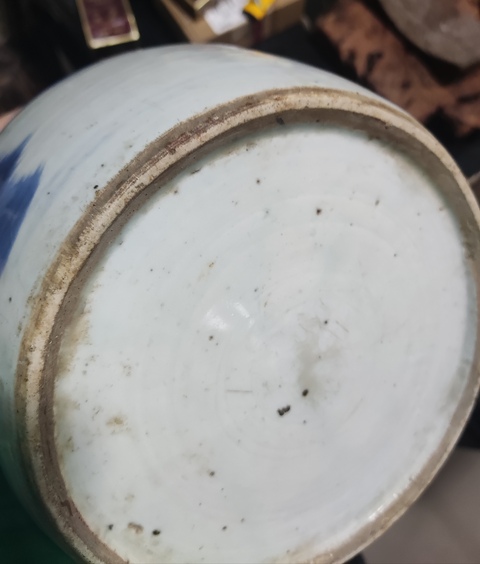 古玩陶瓷清中期花卉紋青花罐拍賣，當前價格888元