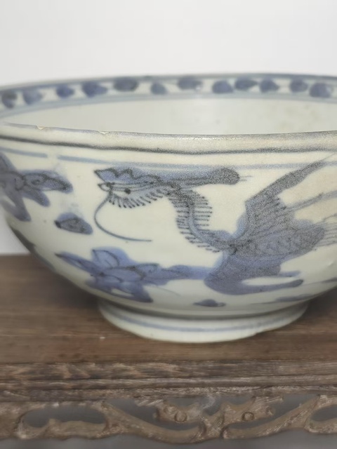 古玩陶瓷明晚·青花龍鳳紋碗拍賣，當(dāng)前價格2500元
