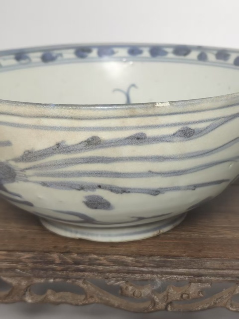 古玩陶瓷明晚·青花龍鳳紋碗拍賣，當(dāng)前價格2500元