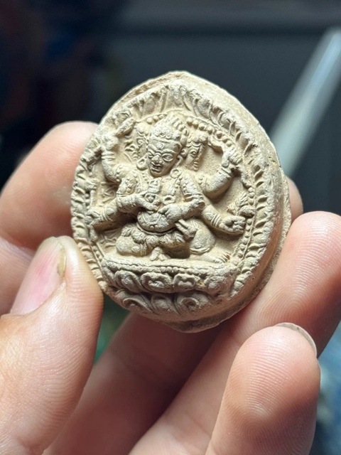 古玩雜項【包真包老】元明.葉衣佛母擦擦 ???????????? 藏品級別:珍惜精品拍賣,當前價格850元