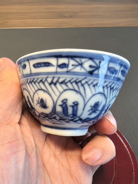 古玩陶瓷嘉慶天干地支龍鳳青花杯拍賣,當前價格1180元