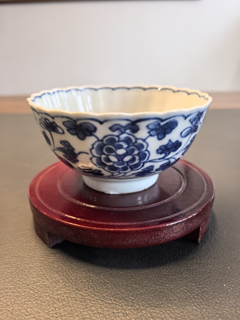 古玩陶瓷康熙青花茶碗拍賣,當前價格480元