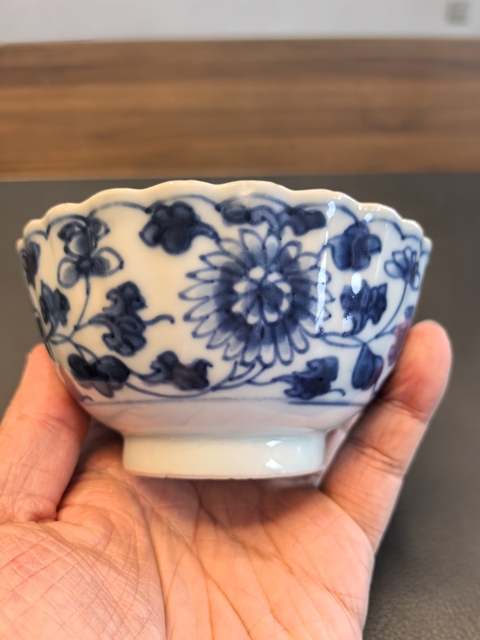 古玩陶瓷康熙青花茶碗拍賣,當前價格480元